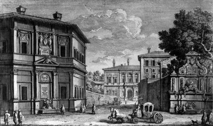 Vue du Casino della Vigna et de la Villa Giulia au-delà, vers 1761